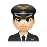 👨🏻‍✈️ Emoji Piloto De Avião Homem: Pele Clara na LG Velvet.