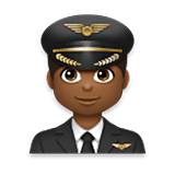 Emoji 👨🏾‍✈️ Pilota Uomo: Carnagione Abbastanza Scura su LG Velvet.