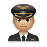 Emoji 👨🏼‍✈️ Pilota Uomo: Carnagione Abbastanza Chiara su LG Velvet.