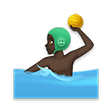🤽🏿‍♂️ Emoji Hombre Jugando Al Waterpolo: Tono De Piel Oscuro en LG Velvet.