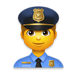 👮‍♂️ Emoji Agente De Policía Hombre en LG Velvet.