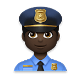 Emoji 👮🏿‍♂️ Poliziotto Uomo: Carnagione Scura su LG Velvet.