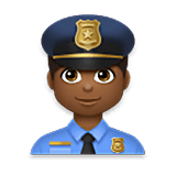 👮🏾‍♂️ Emoji Agente De Policía Hombre: Tono De Piel Oscuro Medio en LG Velvet.