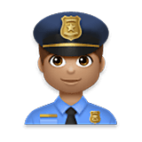 Emoji 👮🏽‍♂️ Poliziotto Uomo: Carnagione Olivastra su LG Velvet.