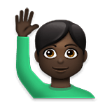 🙋🏿‍♂️ Emoji Mann mit erhobenem Arm: dunkle Hautfarbe LG Velvet.