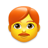 Emoji 👨‍🦰 Uomo: Capelli Rossi su LG Velvet.