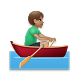 Emoji 🚣🏽‍♂️ Uomo In Barca A Remi: Carnagione Olivastra su LG Velvet.