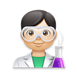 Emoji 👨🏻‍🔬 Scienziato: Carnagione Chiara su LG Velvet.