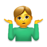 Emoji 🤷‍♂️ Uomo Che Scrolla Le Spalle su LG Velvet.