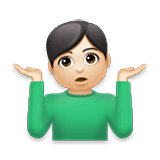 Emoji 🤷🏻‍♂️ Uomo Che Scrolla Le Spalle: Carnagione Chiara su LG Velvet.