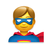 🦸‍♂️ Emoji Homem Super-herói na LG Velvet.