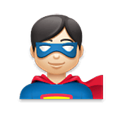 🦸🏻‍♂️ Emoji Superhéroe: Tono De Piel Claro en LG Velvet.