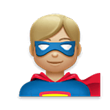 🦸🏼‍♂️ Emoji Superhéroe: Tono De Piel Claro Medio en LG Velvet.