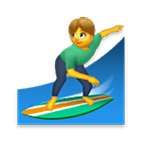 Émoji 🏄‍♂️ Surfeur sur LG Velvet.
