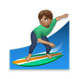 🏄🏽‍♂️ Emoji Homem Surfista: Pele Morena na LG Velvet.