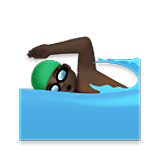 Emoji 🏊🏿‍♂️ Nuotatore: Carnagione Scura su LG Velvet.