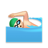 🏊🏻‍♂️ Emoji Hombre Nadando: Tono De Piel Claro en LG Velvet.
