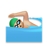 🏊🏼‍♂️ Emoji Hombre Nadando: Tono De Piel Claro Medio en LG Velvet.