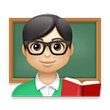 Emoji 👨🏻‍🏫 Professore: Carnagione Chiara su LG Velvet.