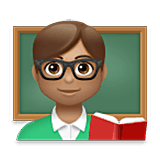 Emoji 👨🏽‍🏫 Professore: Carnagione Olivastra su LG Velvet.