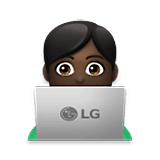 👨🏿‍💻 Emoji Tecnólogo: Tono De Piel Oscuro en LG Velvet.