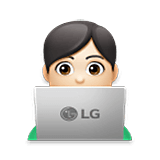 Emoji 👨🏻‍💻 Tecnologo: Carnagione Chiara su LG Velvet.