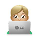 👨🏼‍💻 Emoji Tecnólogo: Tono De Piel Claro Medio en LG Velvet.