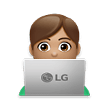 Emoji 👨🏽‍💻 Tecnologo: Carnagione Olivastra su LG Velvet.