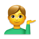 Emoji 💁‍♂️ Uomo Con Suggerimento su LG Velvet.