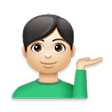 Emoji 💁🏻‍♂️ Uomo Con Suggerimento: Carnagione Chiara su LG Velvet.