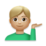 💁🏼‍♂️ Emoji Empleado De Mostrador De Información: Tono De Piel Claro Medio en LG Velvet.