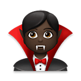 🧛🏿‍♂️ Emoji Vampiro Hombre: Tono De Piel Oscuro en LG Velvet.