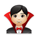 Emoji 🧛🏻‍♂️ Vampiro Uomo: Carnagione Chiara su LG Velvet.