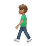 🚶🏽‍♂️ Emoji Hombre Caminando: Tono De Piel Medio en LG Velvet.