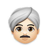 Emoji 👳🏻‍♂️ Uomo Con Turbante: Carnagione Chiara su LG Velvet.