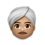 👳🏽‍♂️ Emoji Homem Com Turbante: Pele Morena na LG Velvet.