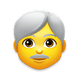 Emoji 👨‍🦳 Uomo: Capelli Bianchi su LG Velvet.