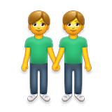 Emoji 👬 Due Uomini Che Si Tengono Per Mano su LG Velvet.