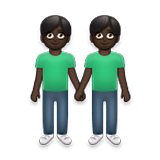👬🏿 Emoji Dois Homens De Mãos Dadas: Pele Escura na LG Velvet.