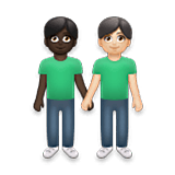 Emoji 👨🏿‍🤝‍👨🏻 Due Uomini Che Si Tengono Per Mano: Carnagione Scura E Carnagione Chiara su LG Velvet.