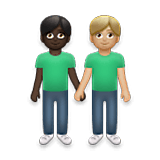 Emoji 👨🏿‍🤝‍👨🏼 Due Uomini Che Si Tengono Per Mano: Carnagione Scura E Carnagione Abbastanza Chiara su LG Velvet.