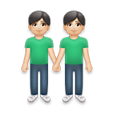 Emoji 👬🏻 Due Uomini Che Si Tengono Per Mano: Carnagione Chiara su LG Velvet.