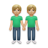 Emoji 👬🏼 Due Uomini Che Si Tengono Per Mano: Carnagione Abbastanza Chiara su LG Velvet.