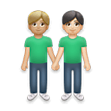 Emoji 👨🏼‍🤝‍👨🏻 Due Uomini Che Si Tengono Per Mano: Carnagione Abbastanza Chiara E Carnagione Chiara su LG Velvet.
