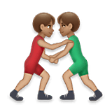 🤼🏽‍♂️ Emoji Hombres Luchando, Tono De Piel Medio en LG Velvet.