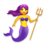 Emoji 🧜‍♀️ Sirena Donna su LG Velvet.
