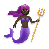 Emoji 🧜🏿‍♀️ Sirena Donna: Carnagione Scura su LG Velvet.