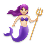 🧜🏻‍♀️ Emoji Sirena: Tono De Piel Claro en LG Velvet.