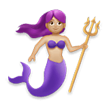 🧜🏼‍♀️ Emoji Sirena: Tono De Piel Claro Medio en LG Velvet.