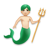 🧜🏻‍♂️ Emoji Sirena Hombre: Tono De Piel Claro en LG Velvet.